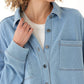 Blaire Button Down Top by Threads 4 Thought in Light Wash