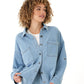 Blaire Button Down Top by Threads 4 Thought in Light Wash