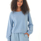 Mabel Denim Terry Raglan Pullover by Threads 4 Thought in Light Wash