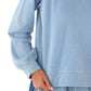Mabel Denim Terry Raglan Pullover by Threads 4 Thought in Light Wash