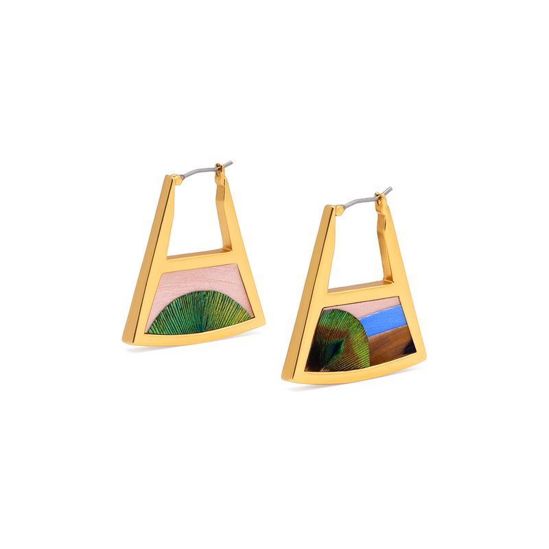 Rachel Triangle Hoop Earring by Brackish