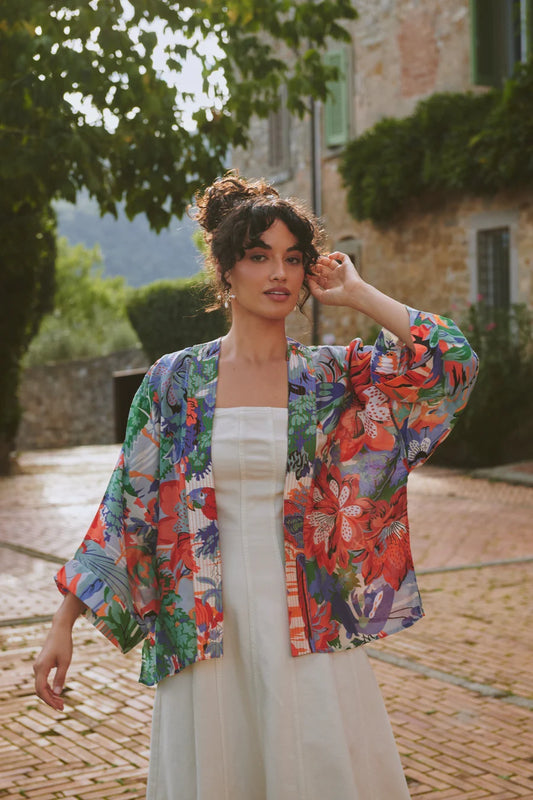 Tropicana Blue Kimono by One Hundred Stars