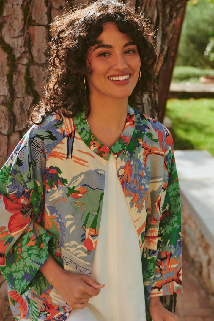 Tropicana Blue Summer Jacket by One Hundred Stars