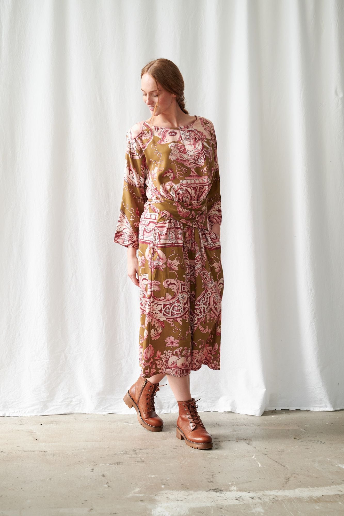 Angels Kate Dress by One Hundred Stars in Olive