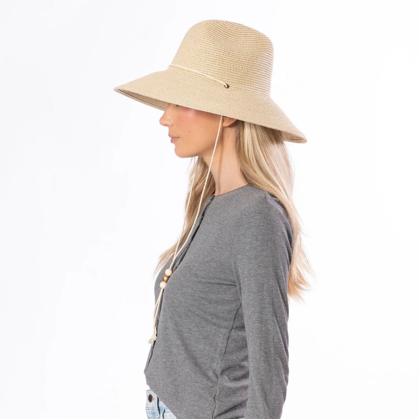 Honey - Women's Lurex & Paper Braid Cattleman's Crease Lifeguard by San Diego Hat Co.