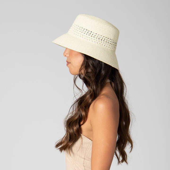 Everyday Full Sun Bucket Ultrabraid Bucket by San Diego Hat Co. in Mixed Natural