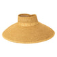 Everyday Full Coverage Wide Brim Roll Up Visor by San Diego Hat Co. in Toast