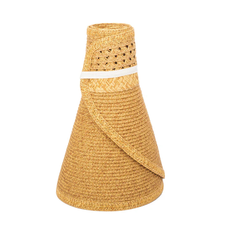 Everyday Full Coverage Wide Brim Roll Up Visor by San Diego Hat Co. in Toast