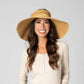 Everyday Full Coverage Wide Brim Roll Up Visor by San Diego Hat Co. in Toast
