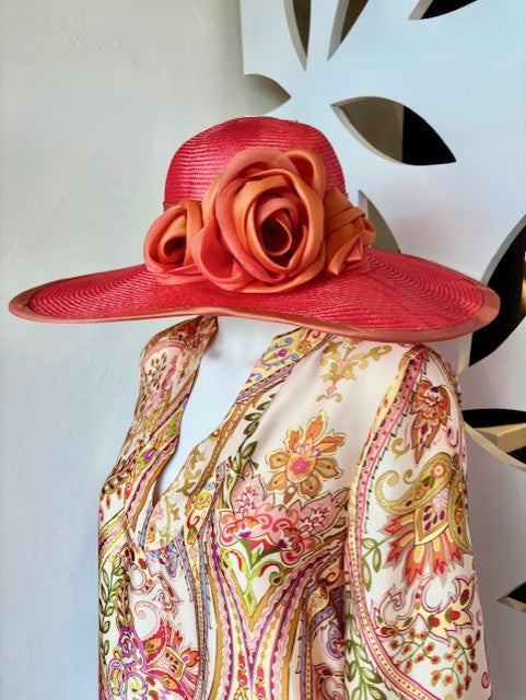 Jillian Hat by Christine A. Moore Millinery in Peach