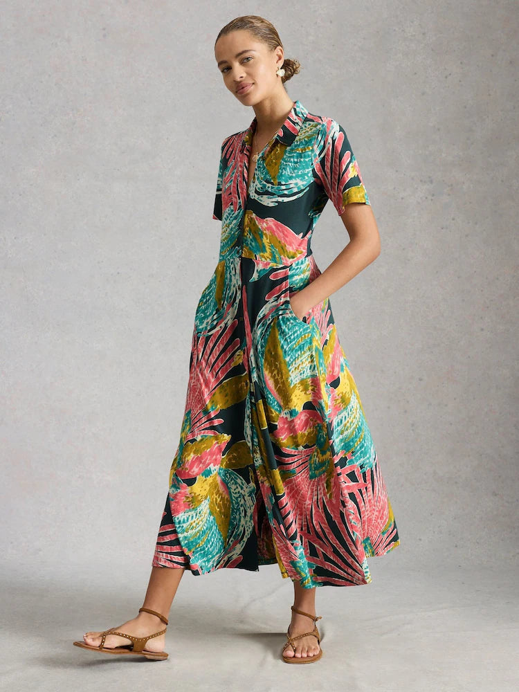 Rua Jersey Shirt Dress by White Stuff in Pink