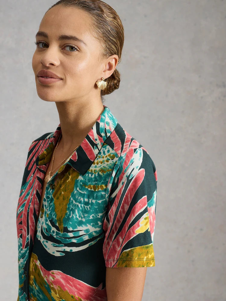 Rua Jersey Shirt Dress by White Stuff in Pink