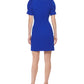 Crepe Novelty Sleeve Wrap Tie Dress by Vince Camuto in Coblat