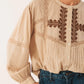 Ethnic Embroidered Shirt by Indi & Cold in Piedra