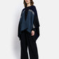 Villandry Open Poncho by Maison Lurex in Navy/Black
