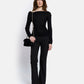 Vivienne Off-Shoulder Long Sleeves Top by Maison Lurex in Black