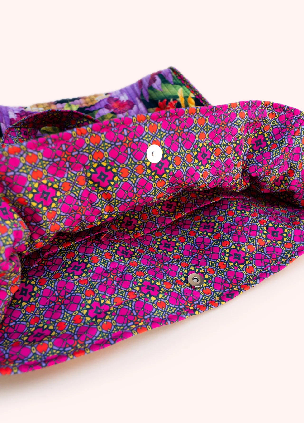 Lux Velvet Quilted Tote by Powder Design in Botanical Kaleidoscope