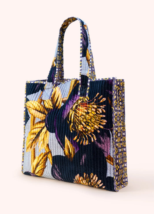 Lux Velvet Quilted Tote by Powder Design in Hellebore