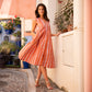 Miana Cap Estel Dress by Zen Ethic in Orange