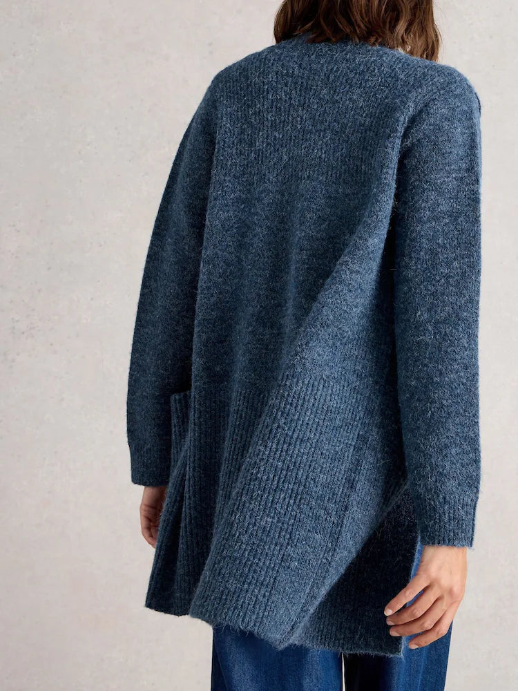 Erin Long Line Cardigan by White Stuff in Dark Blue