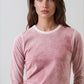 Reverse Spray Lightweight Crew Tee by Patrick Assaraf in Red Earth
