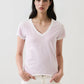 Short Sleeve Pima Classic V-Neck Tee by Patrick Assaraf in Pale Orchid