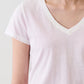Short Sleeve Pima Classic V-Neck Tee by Patrick Assaraf in Pale Orchid