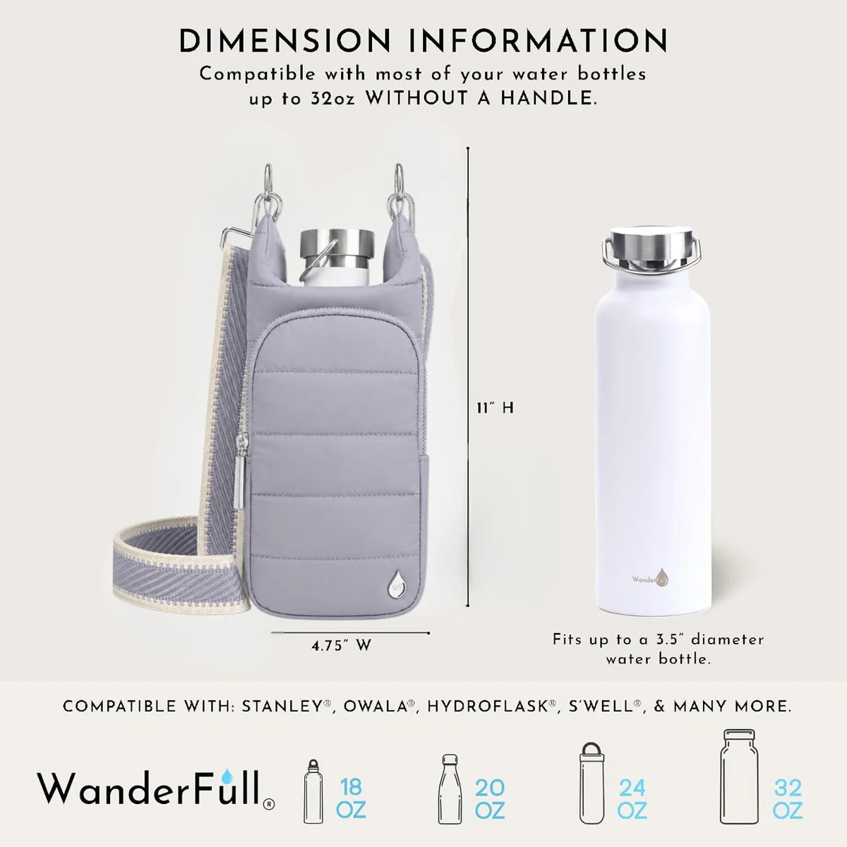 Hydrobag by Wanderfull in Dove Grey