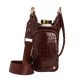 Faux Croc Hydrobag by Wanderfull in Merlot