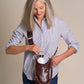 Faux Croc Hydrobag by Wanderfull in Merlot