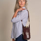Faux Croc Hydrobag by Wanderfull in Merlot