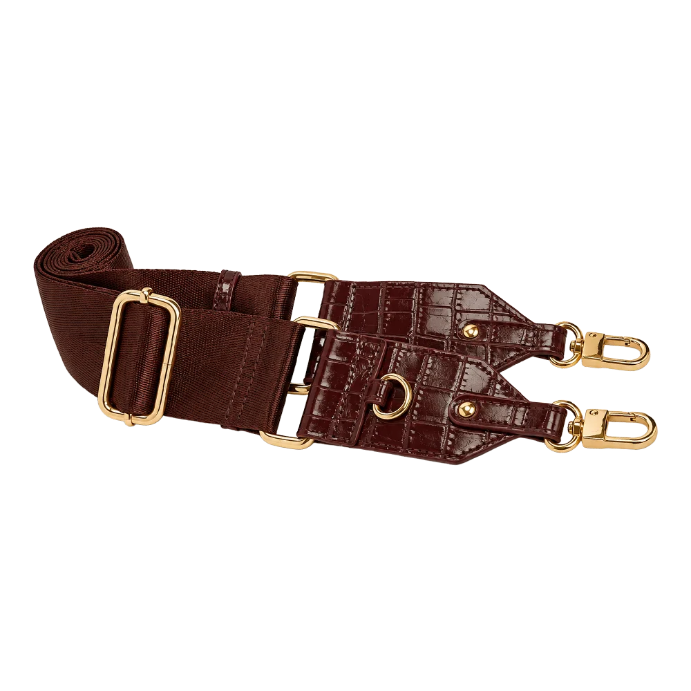Faux Croc Hydrobag by Wanderfull in Merlot