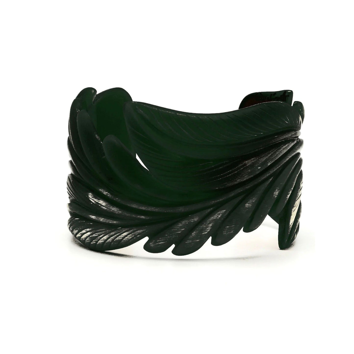 Genuine Black and Light Horn Feather Cuff by VIVO Studios
