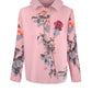 Elizabeth Rose Garden Crystal Pleats Shirt by Wild Cosmos in Pink Rose