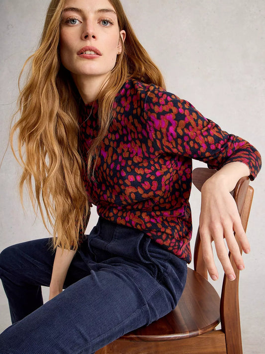 Katie Print Jumper by White Stuff in Navy