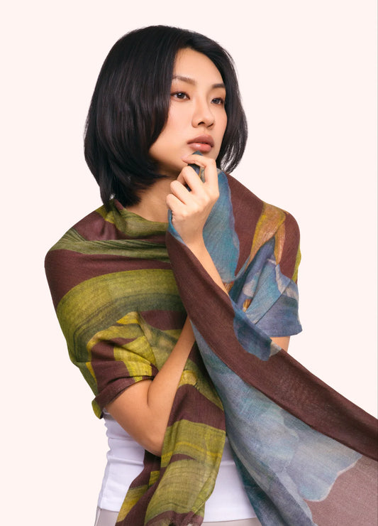 Wool Wrap Scarf by Powder Design in Iris