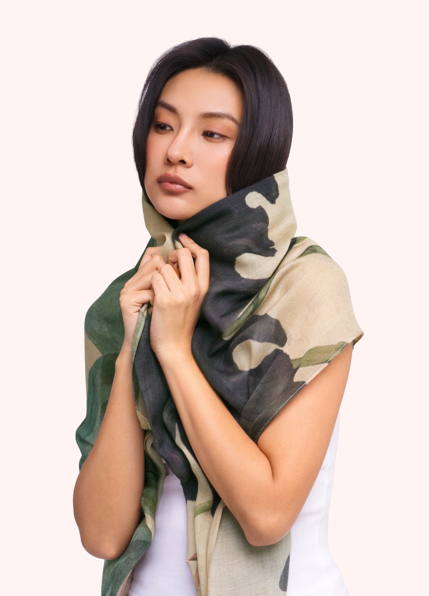 Wool Wrap Scarf by Powder Design in Midnight Orchid