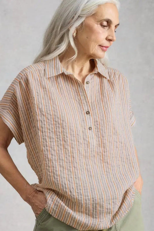 Orla Pop Over Shirt by White Stuff in Natural