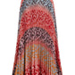 Sienna Bohemian Pleated Skirt by Wild Cosmos in Red Multi