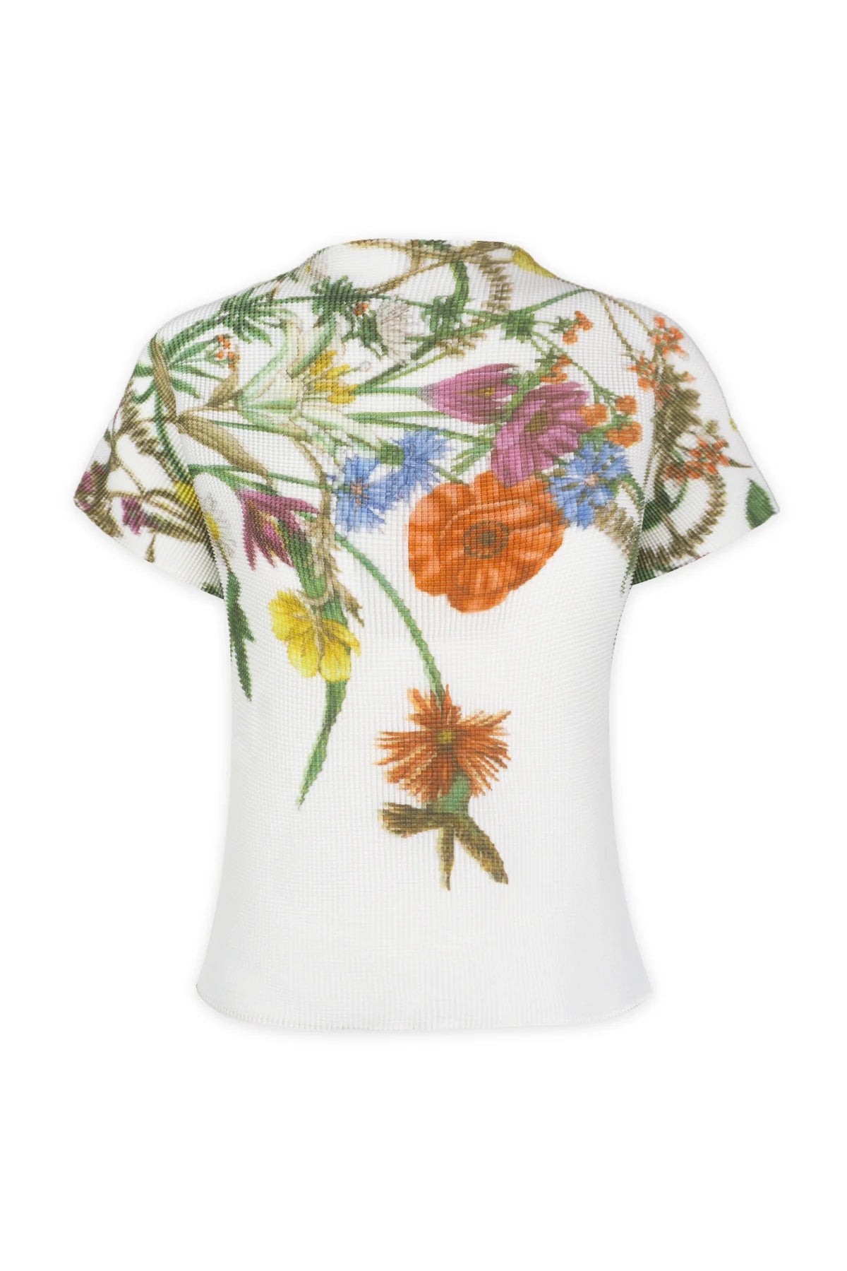 Jasmine Blossom 3D Honeycomb Texture Top by Wild Cosmos in Ivory Mix