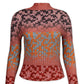 Sienna Bohemian 3D Honeycomb Texture Top by Wild Cosmos in Red Multi