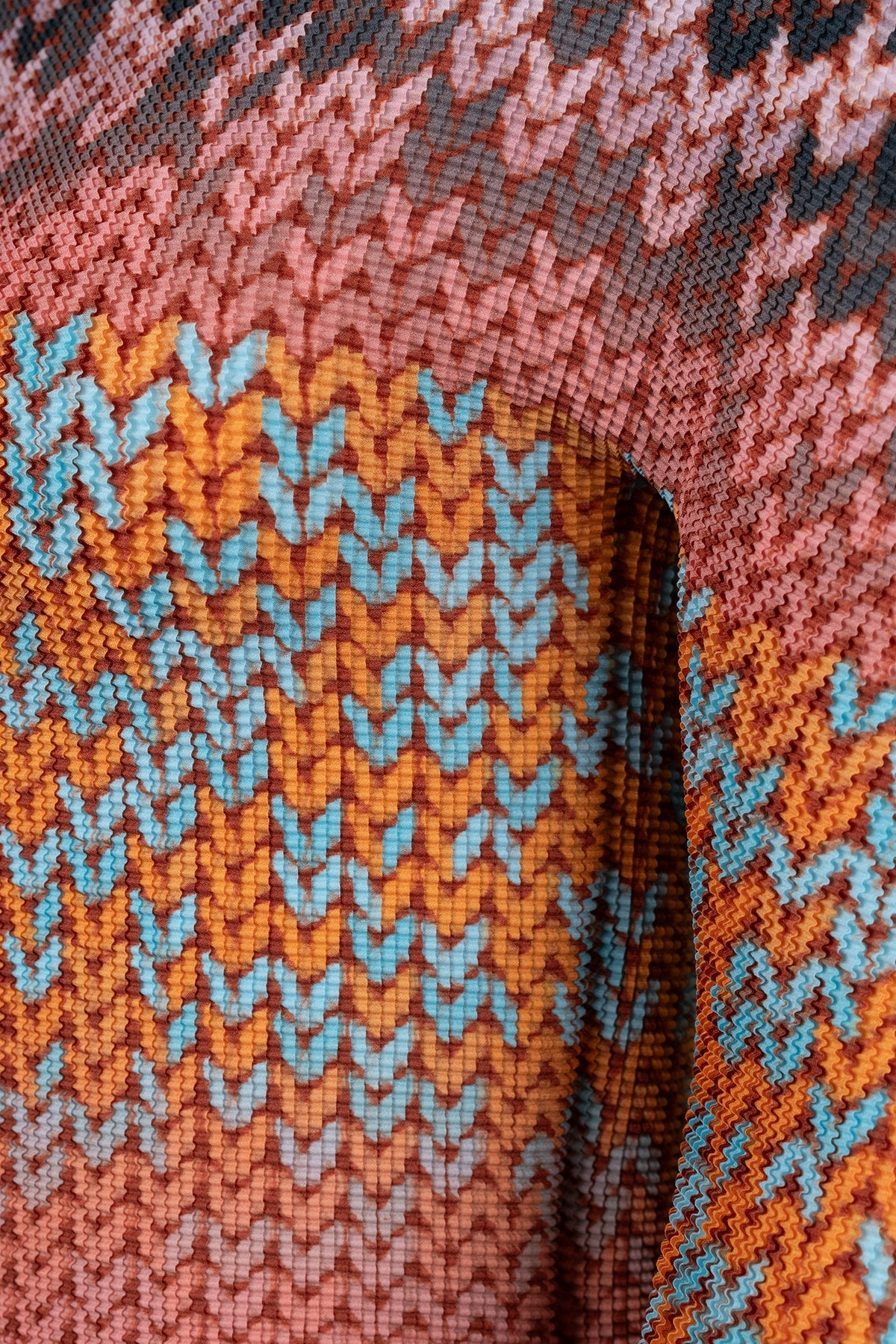 Sienna Bohemian 3D Honeycomb Texture Top by Wild Cosmos in Red Multi