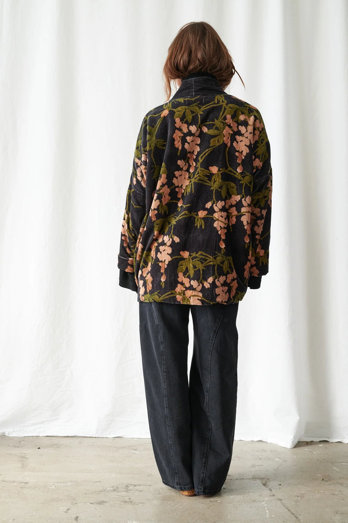 Velvet Pocket Jacket by One Hundred Stars in Wisteria Black