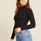 Ribbed Turtleneck by Boody in Black