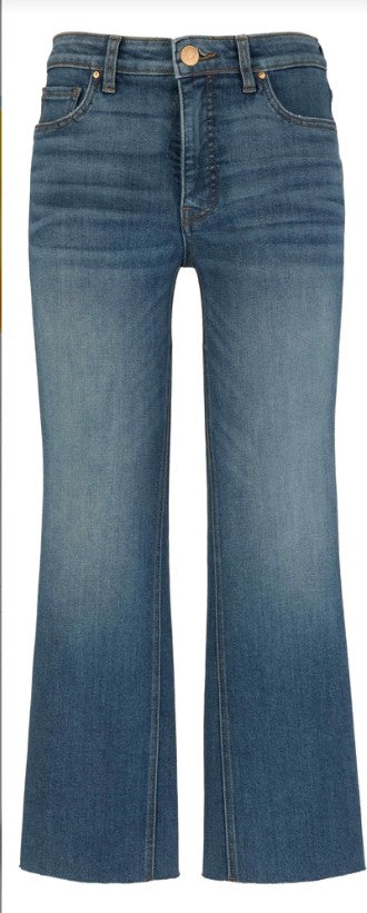 Kelsey High Rise Fab Ab Ankle Flare Leg Jeans by Kut from the Kloth in Wonderful