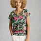 Nelly Notch Neck Tee by White Stuff in Green
