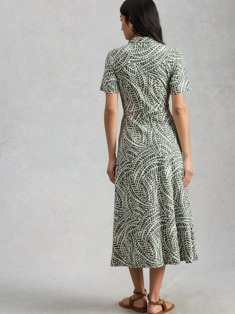 Rua Jersey Shirt Dress by White Stuff in Green