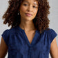 Amelia Embroidery Top by White Stuff in Indigo Blue