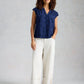Amelia Embroidery Top by White Stuff in Indigo Blue