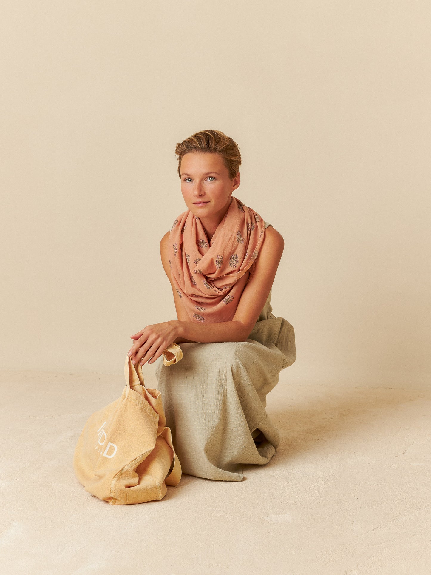 Organic Cotton Shopper Bag by Indi & Cold in Mandarina